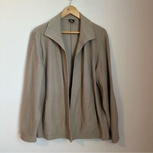 Updated...Eileen Fisher 100% Cotton Buttonless Cardigan Sweater Jacket Size 1X